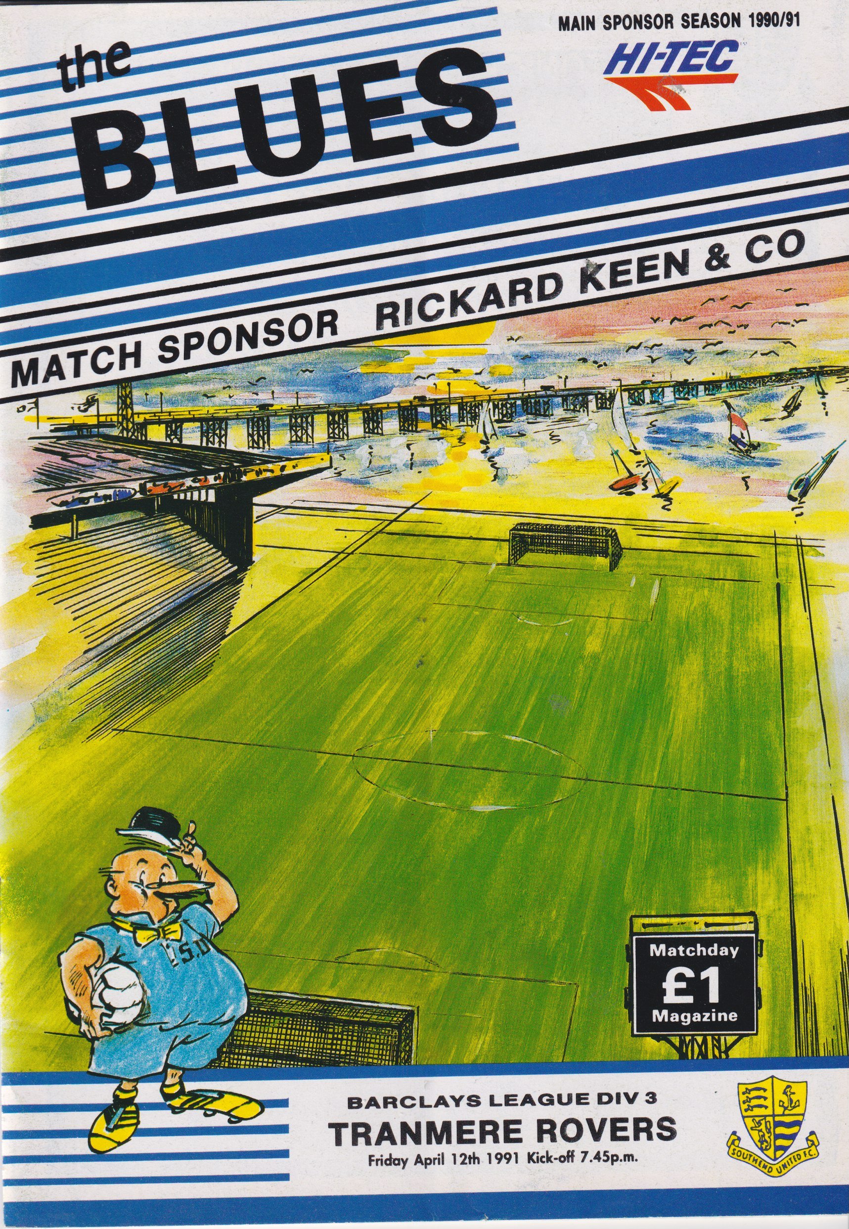 Southend United v Tranmere Rovers match programme